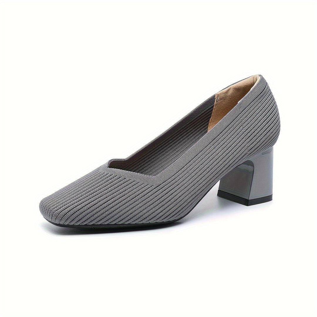 Joleen - Stylish Chunky Heel Pumps
