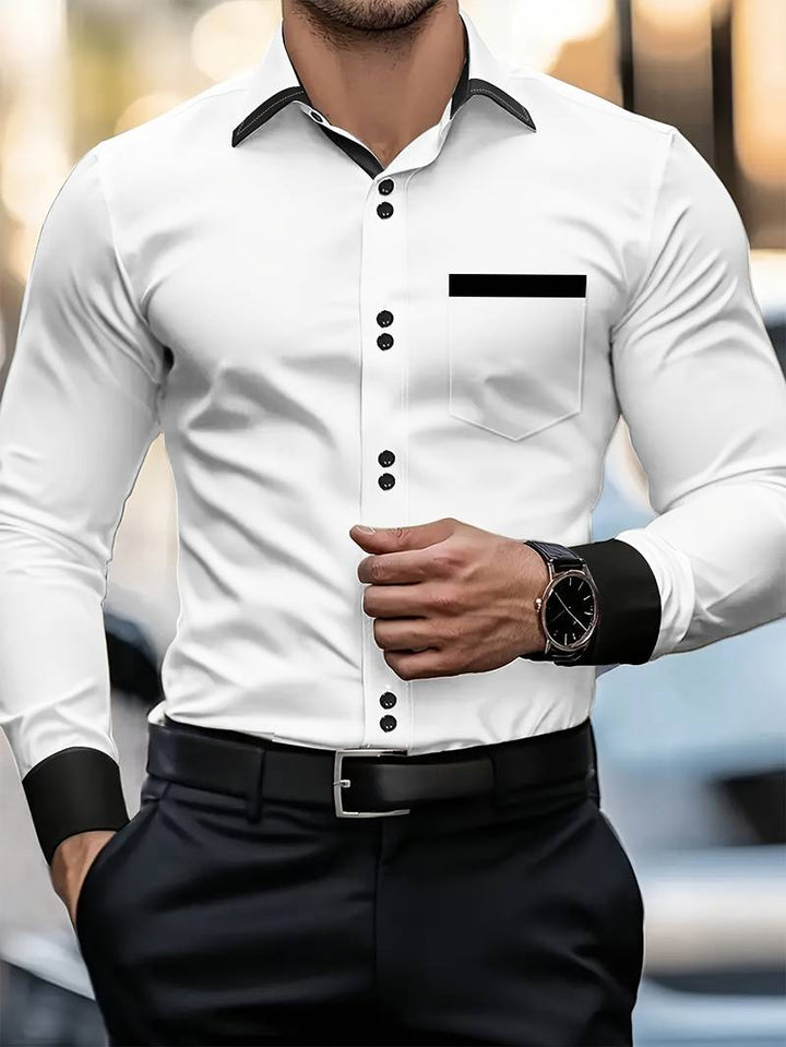 Shoval - Elegant Long Sleeve Shirt With Button