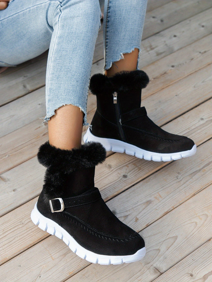 Seraiiana - Winter Snow Boot With Thick Sole