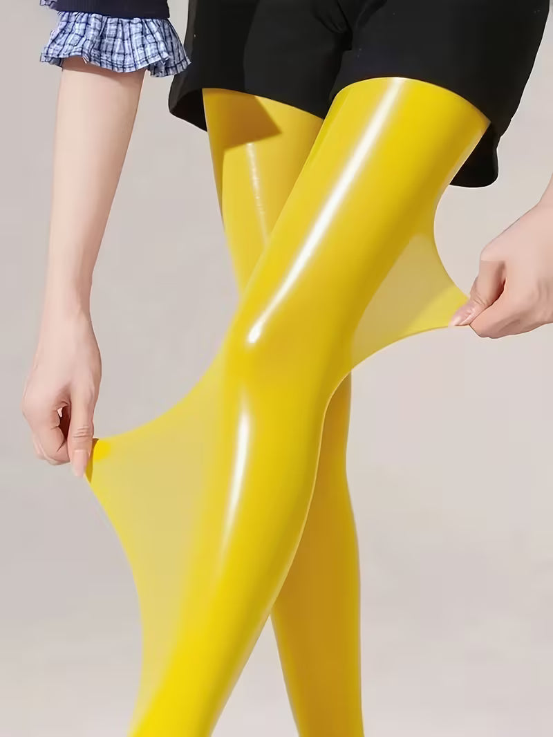 Bekah - High Shine Stretch Footed Tights