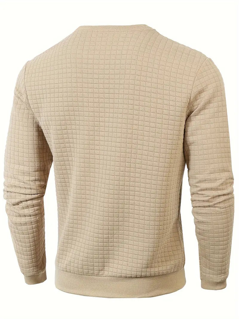 Andreas - Bohemian Plaid Long Sleeve Sweater
