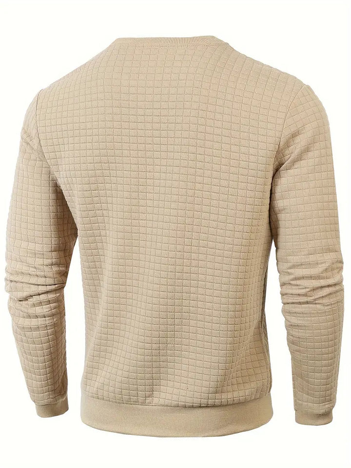 Andreas - Bohemian Plaid Long Sleeve Sweater