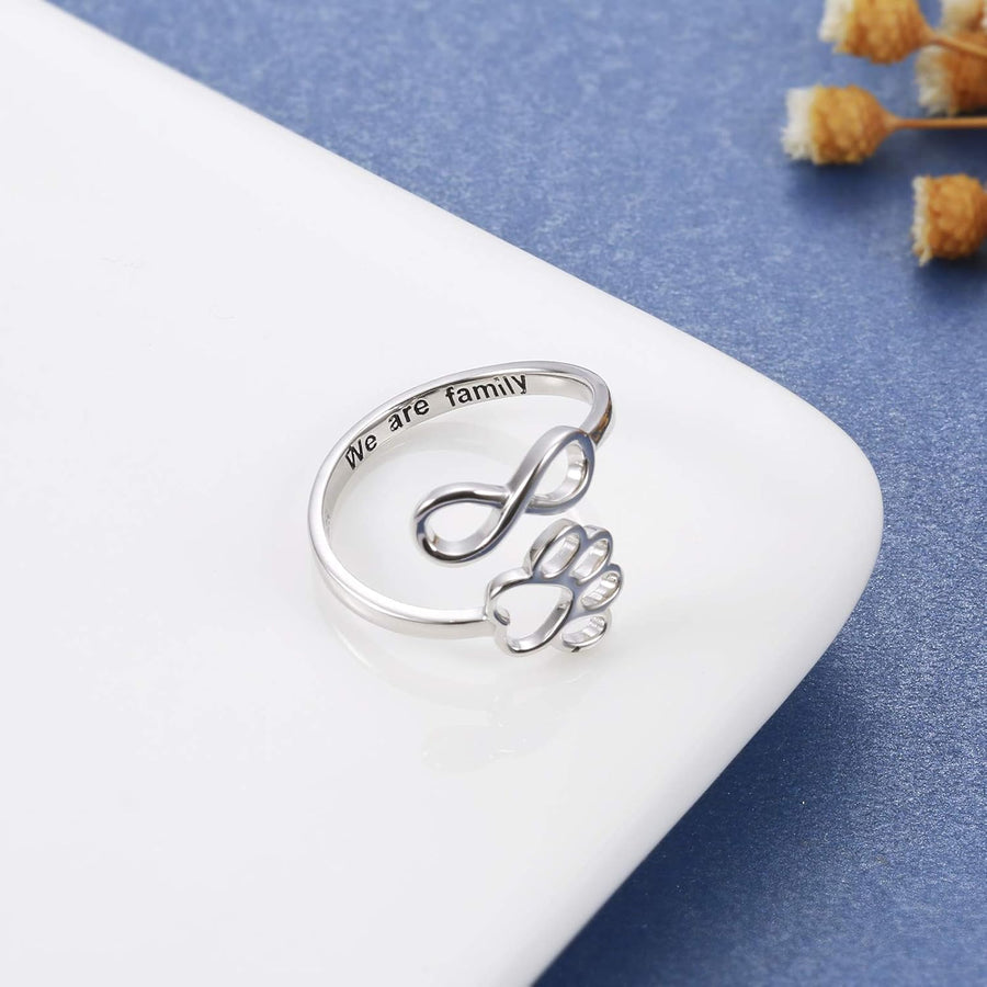 HeartPaw - Handmade Ring with Paw and Heart