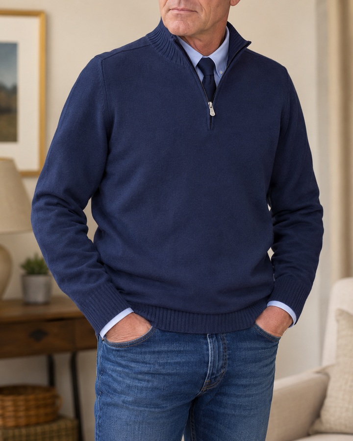 Dimiton - Quarter-Zip Long Sleeve Sweater