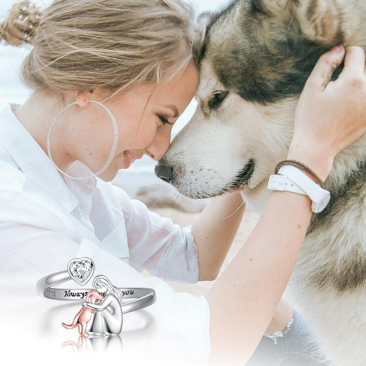 PawRing - Adjustable Silver Dog Ring