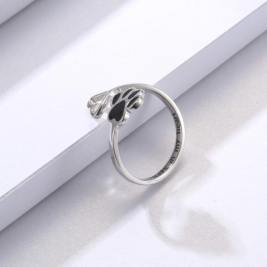 HeartPaw - Handmade Ring with Paw and Heart