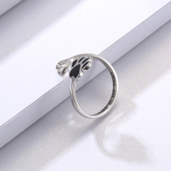 HeartPaw - Handmade Ring with Paw and Heart