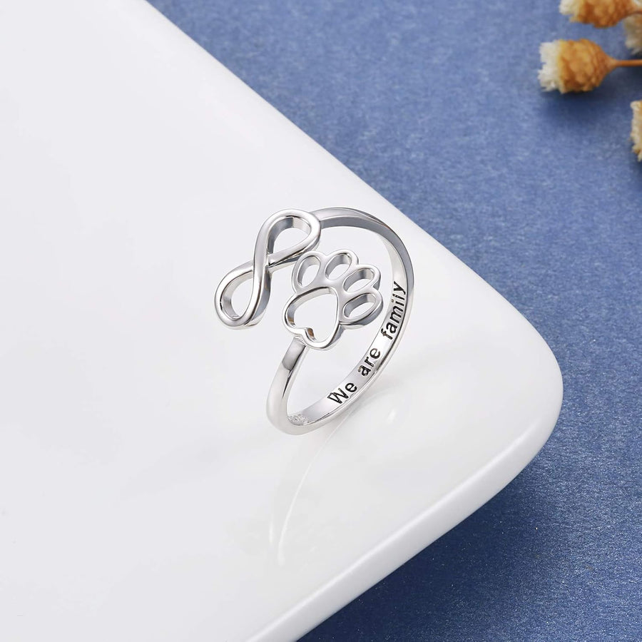 HeartPaw - Handmade Ring with Paw and Heart