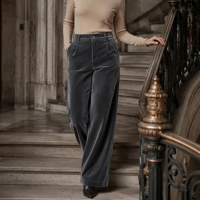 Vikta - High Waist Wide Leg Trouser