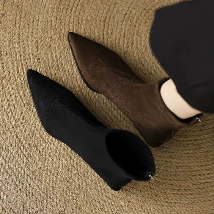 Palelle - Suede Ankle Boots With Pointed Toe