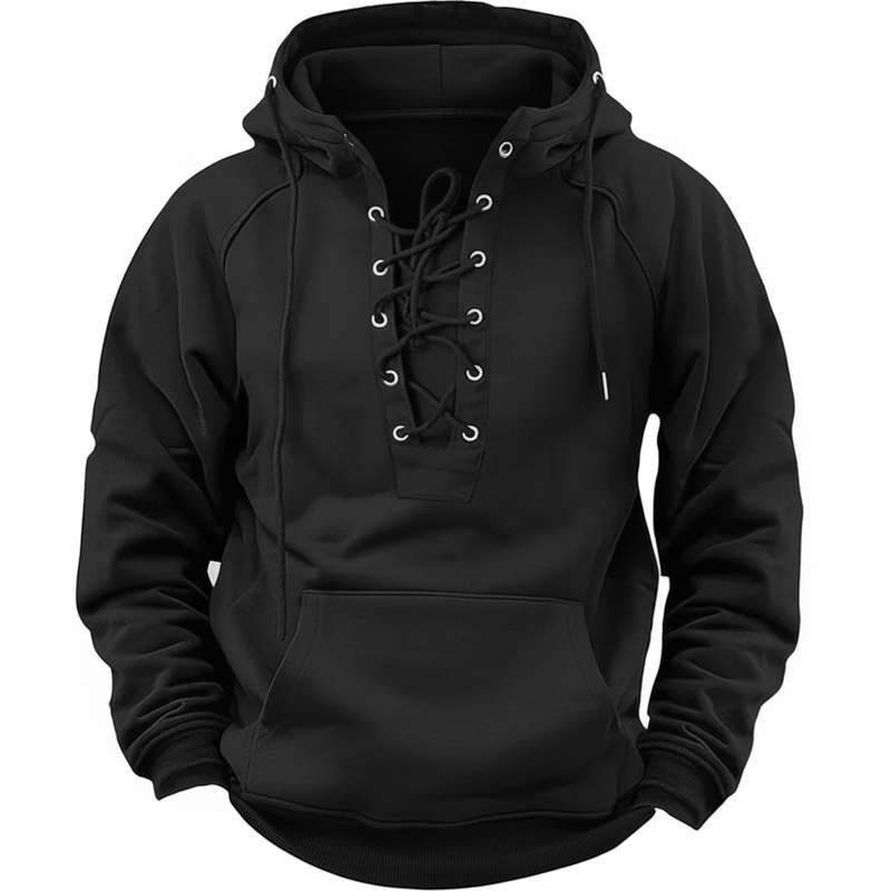 Hovav - Long Sleeve Lace-Up Hoodie