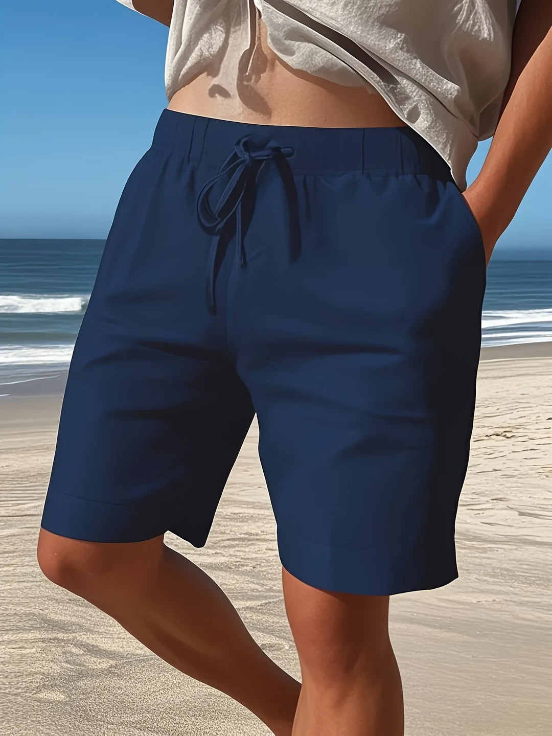 1494098 Callan - Casual Linen Shorts With Pocket – Morin-Ottawa