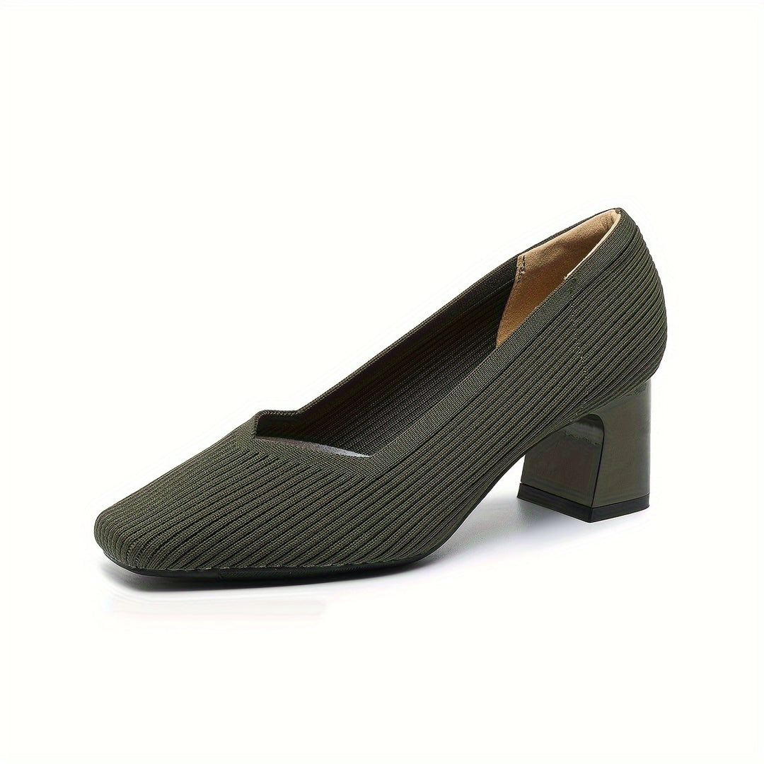 Joleen - Stylish Chunky Heel Pumps