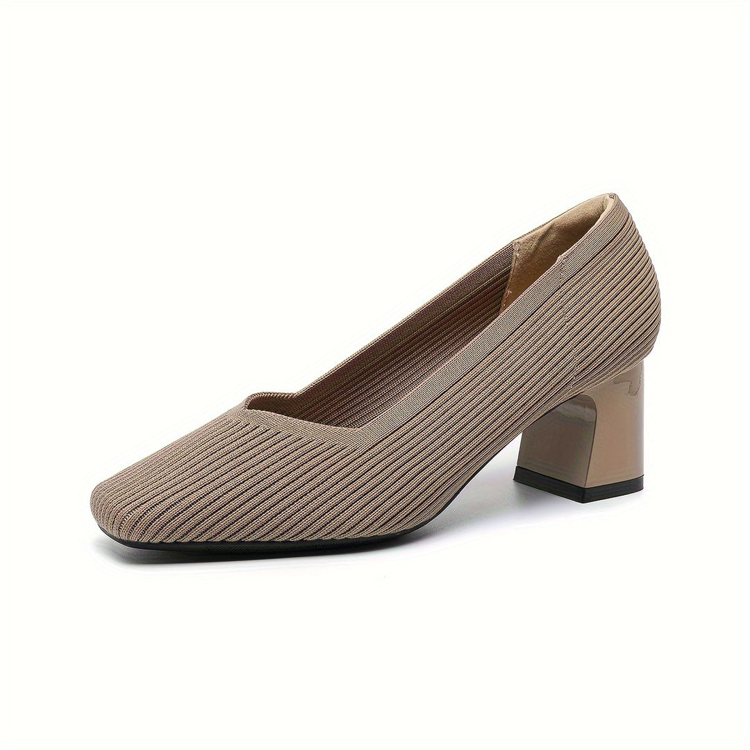 Joleen - Stylish Chunky Heel Pumps