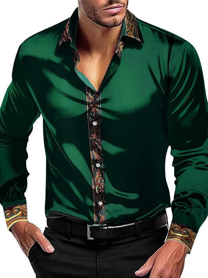 Vygantas - Elegant Patchwork Long Sleeve Shirt
