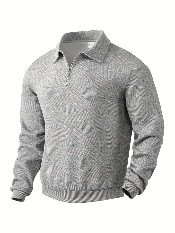 Baldrick - Vintage Sweatshirt with Zipper and Geometric Design