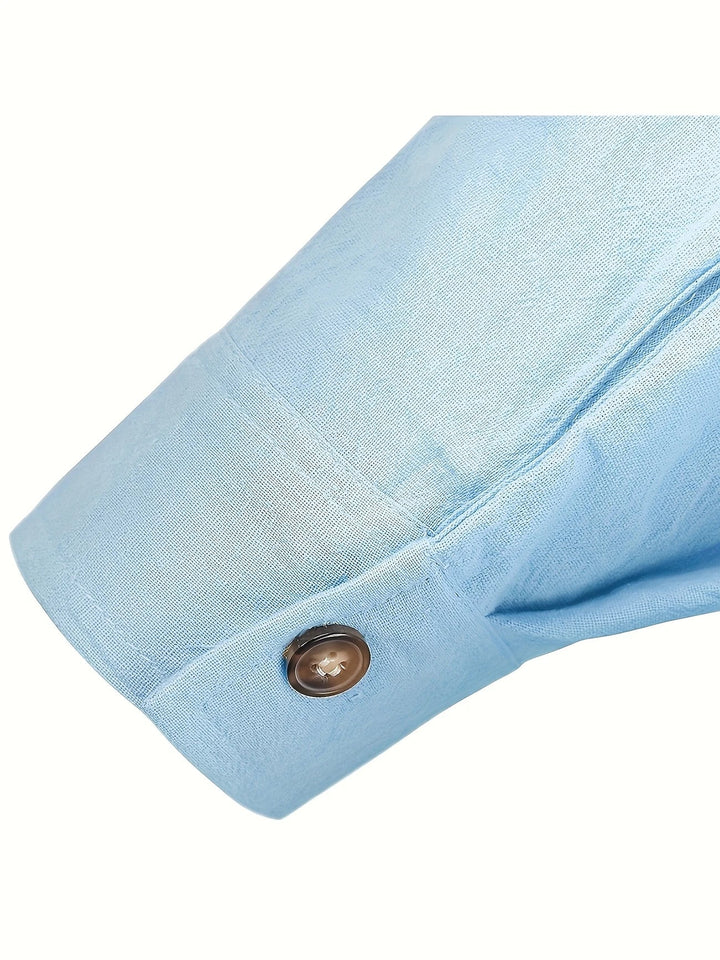 Shayne - Lightweight Cotton Linen Long Sleeve Shirt