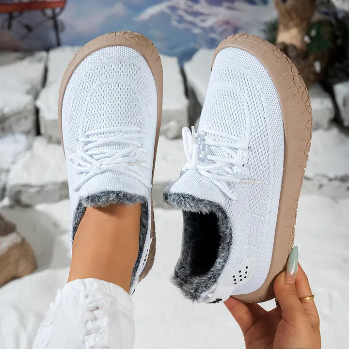 Rishyline - Sneakers With Lace-Up Closure and Fuzzy Lining