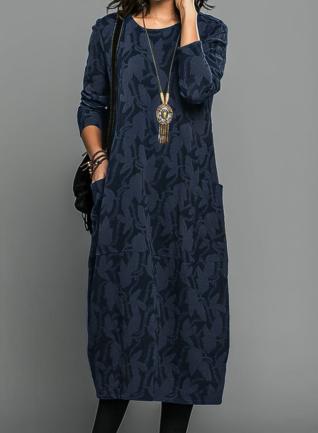 Corina – Round Neck Casual Winter Dress