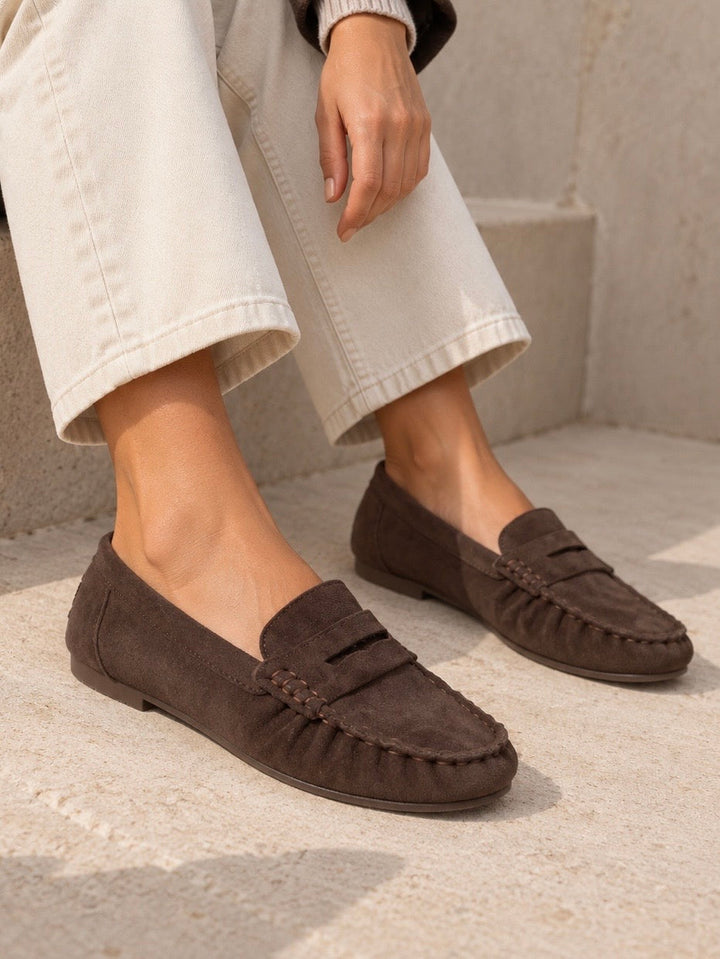 Zuleyuna - Loafers With Penny Strap and Stitched Toe
