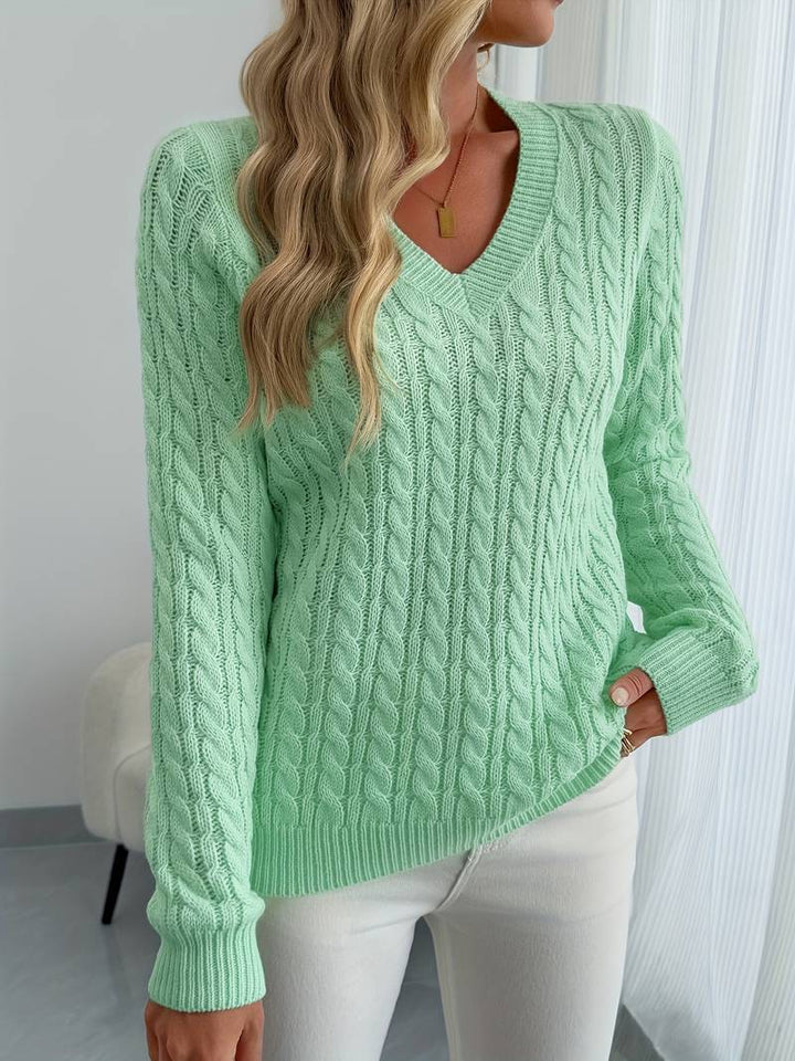 Sivanit - Long Sleeve Ribbed Sweater