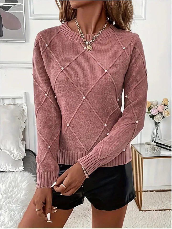 Turid - Elegant Long Sleeve Kinitted Sweater