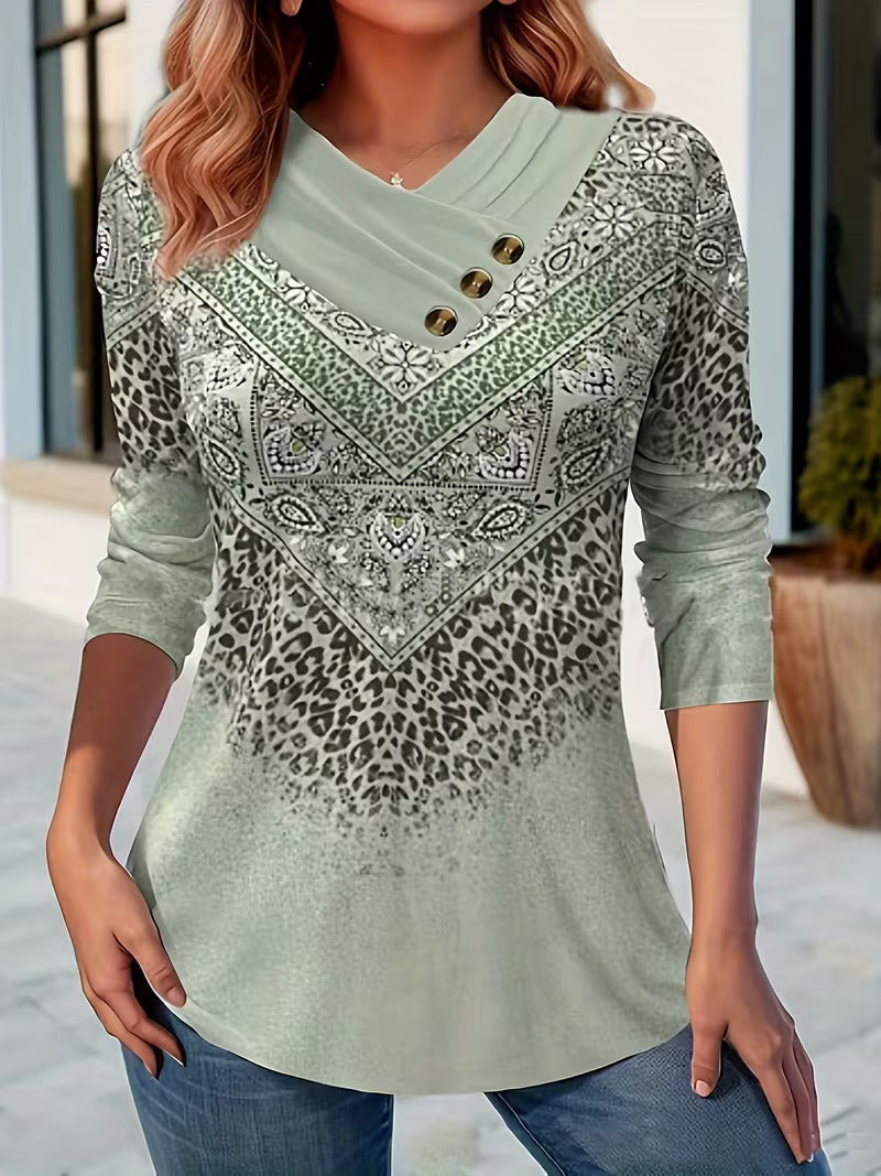 Dainora - Ethnic Style Tatar Printed Mini Dress