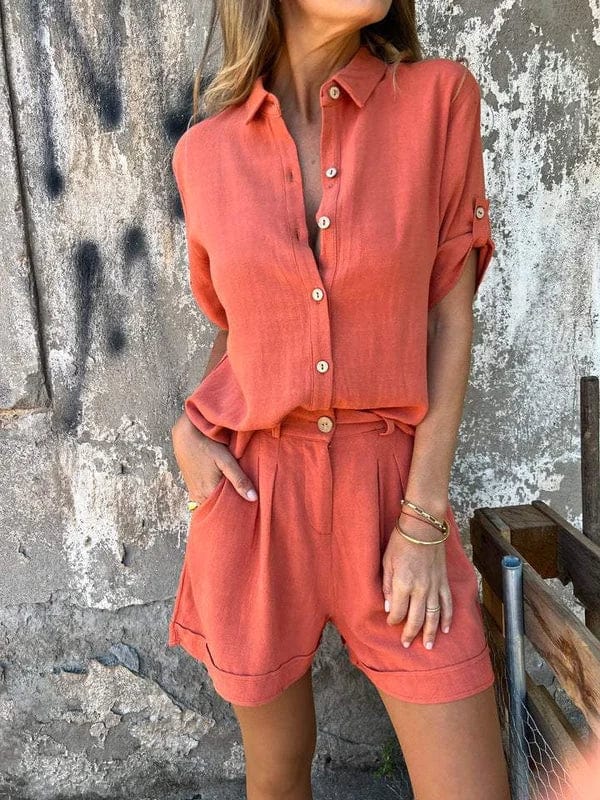 Sadie - Light Linen Short 2 Piece Set