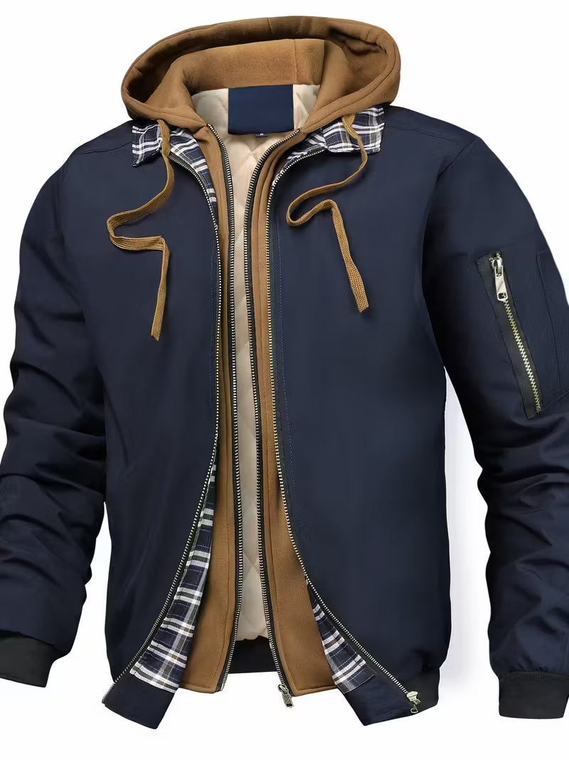 Sylvain - Hooded Air Force Jacket With Zipper