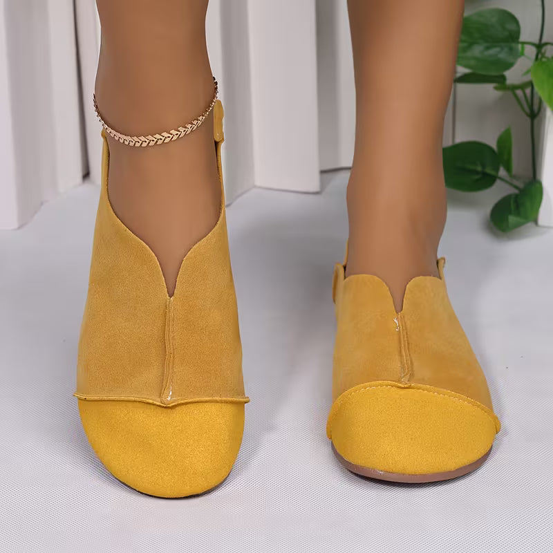 Bethan - Flexible Foldable Square Toe Flat Shoes