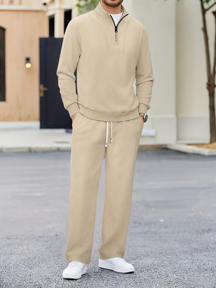 Milierix - Quarter-Zip Two-Piece Tracksuit Set
