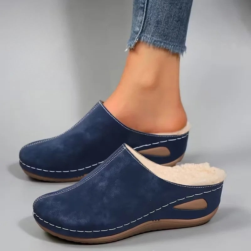 Lirona - Cozy Slip-on Loafers With Fleece Lining