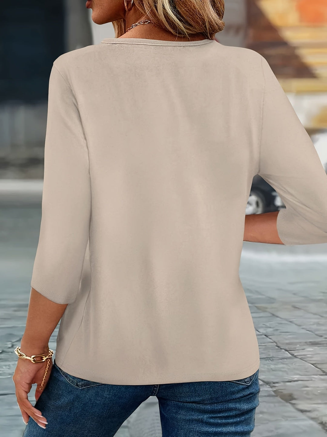 Liliieuza - Fashionable Summer V-Neck Shirt