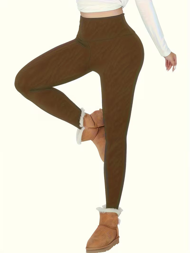 Clarelle - Thermal Fleece Lined High Waisted Leggings