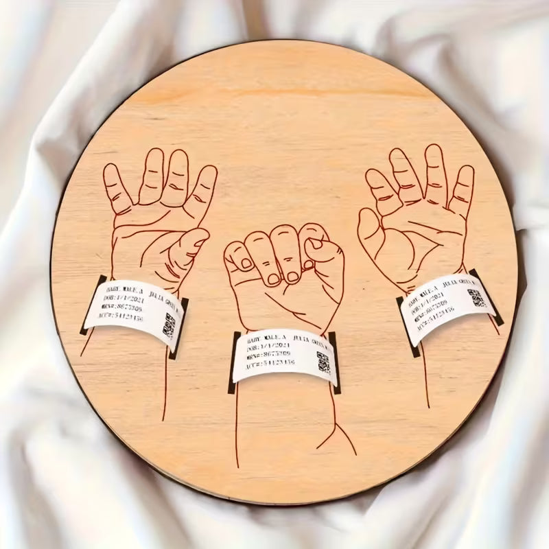 BirthMark - Wooden Birth Bracelet Plaque