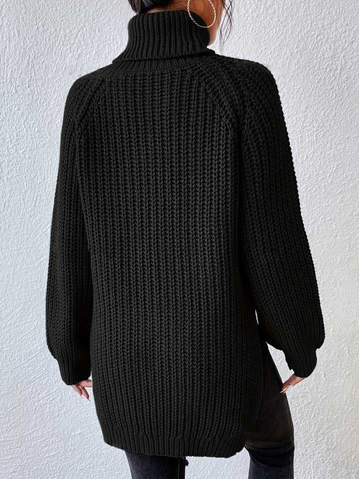Yvaiinura - Knit Turtleneck Long Sleeve Sweater