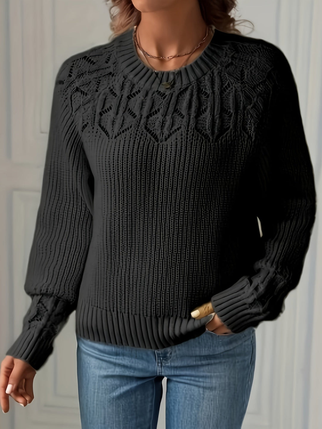 Nasia - Eelegant Long Sleeve Sweater
