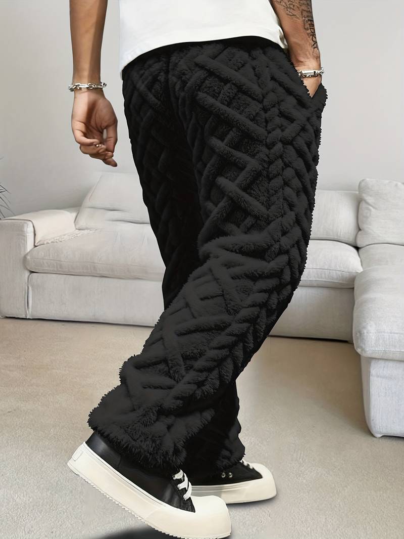 Zecharia - Geometric Patterned Pant With Elastic Waist