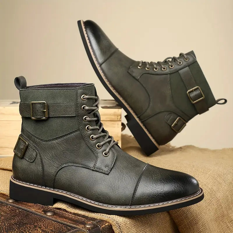 Dylan - Casual Ankle Boots With Buckle