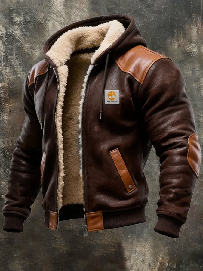 Francois - Vintage Suede Jacket With Hood