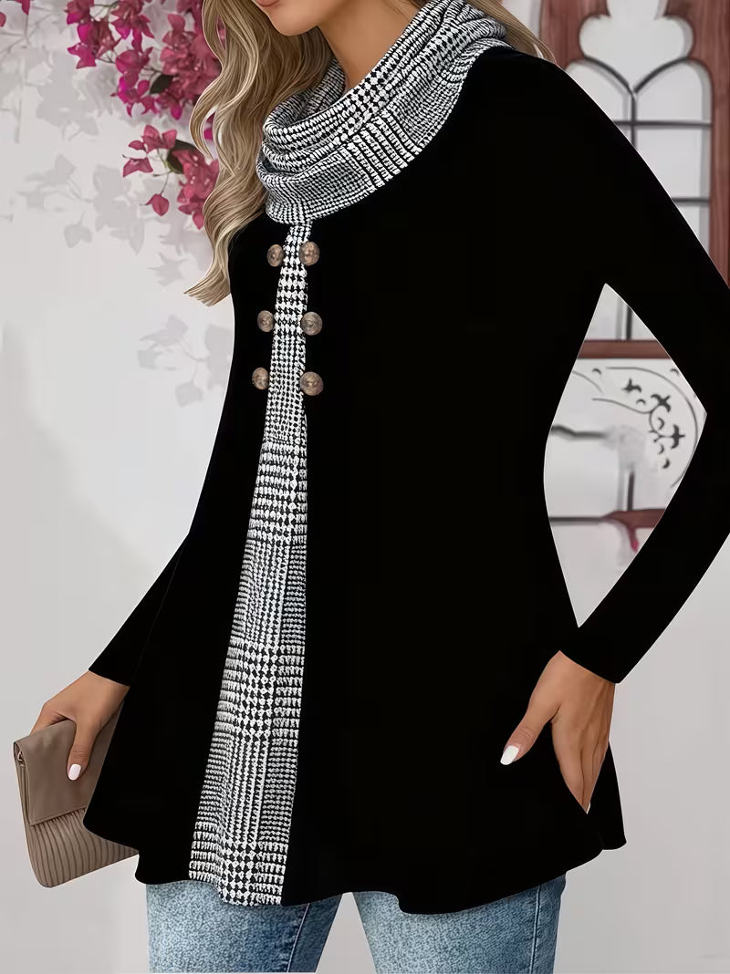 Sahar - Ruffled Neck Collar T-Shirt