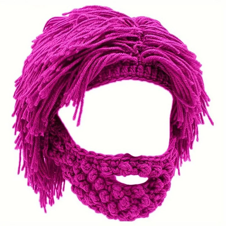 Grantley - Punk Style Beanie with Attached Straight Hair Wig