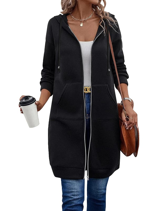 Nayvah - Long Sleeve Hoodie With Zip Up