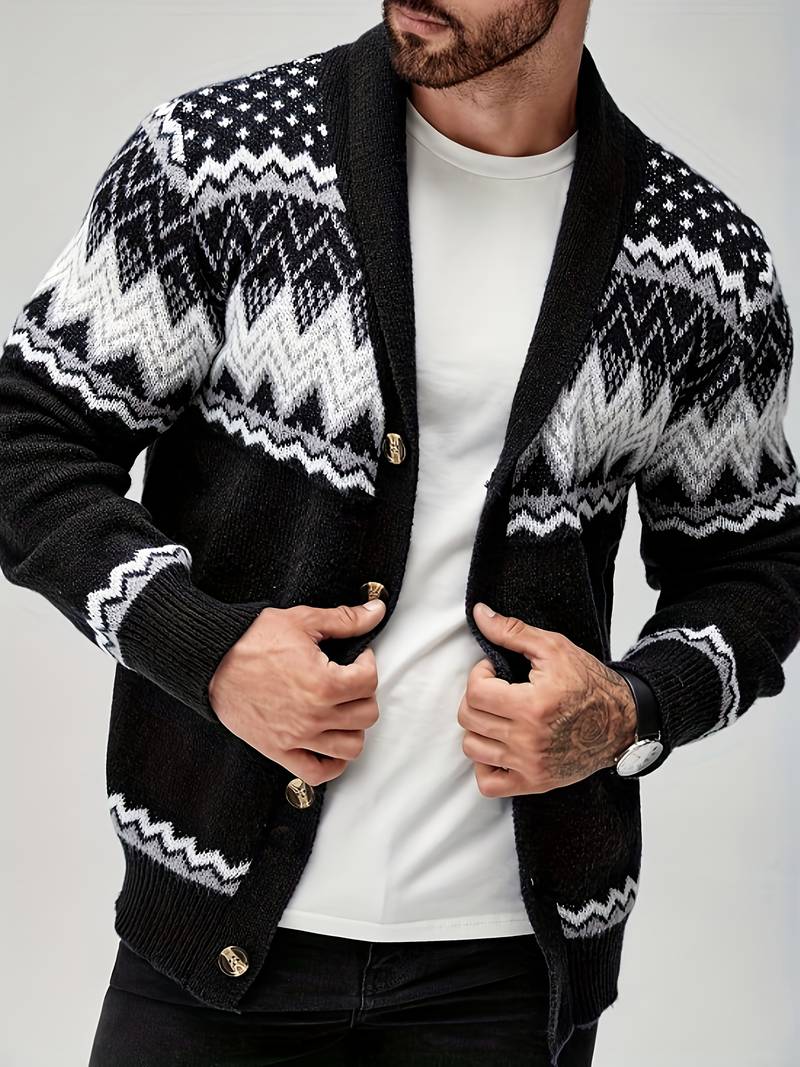 Elroy - Casual Geometric Pattern Sweater