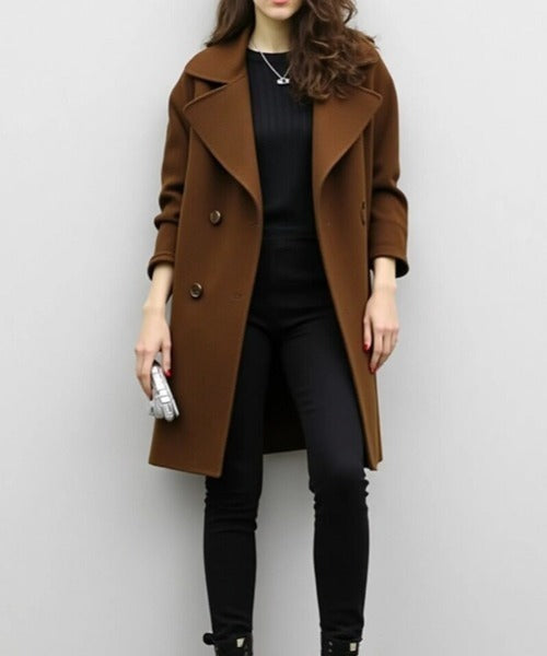 Roxana - Elegant Double Breasted Coat