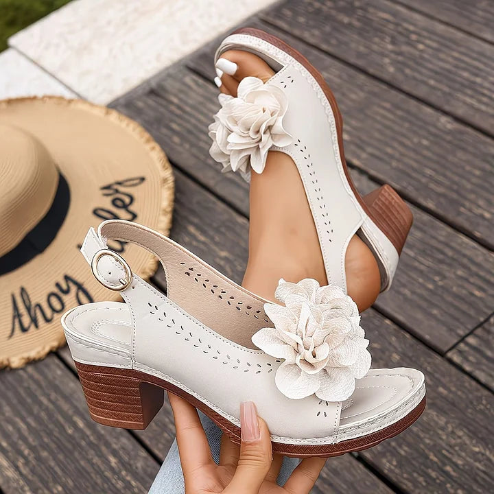 Gayanthi - Stylish Floral Chunky Heel