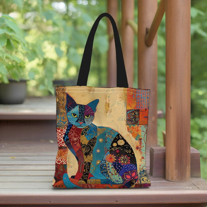 Feline - Large Capacity Cat Print Tote Bag
