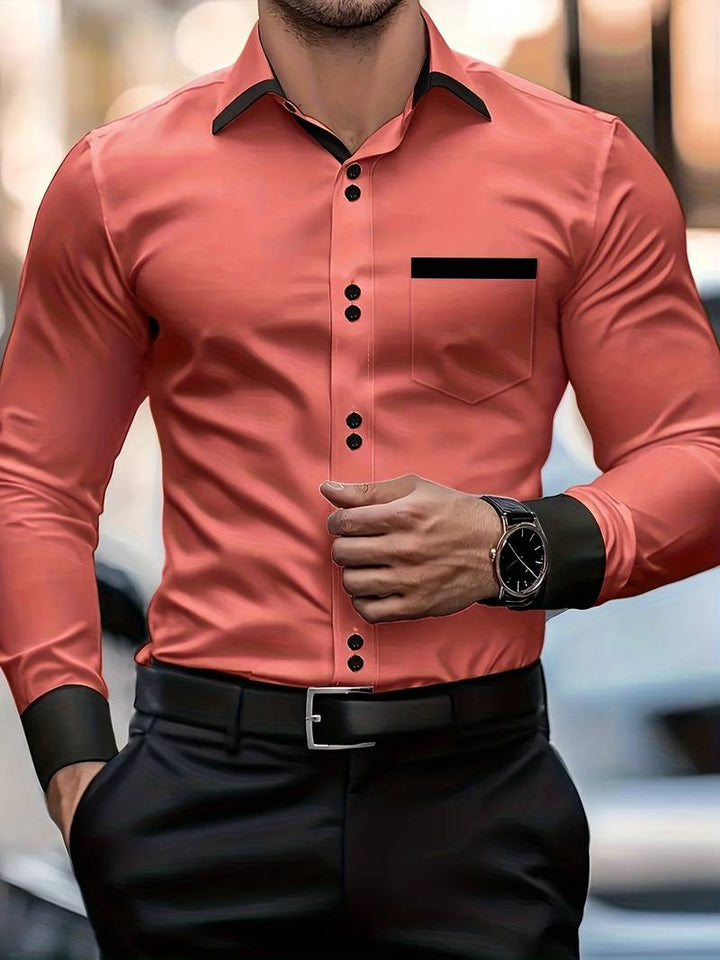Shoval - Elegant Long Sleeve Shirt With Button