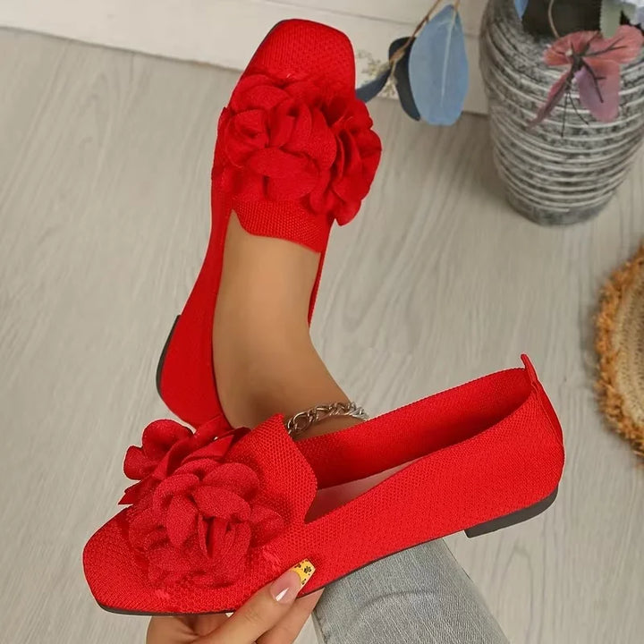 Catriona - Floral Mary Jane Flat Heels