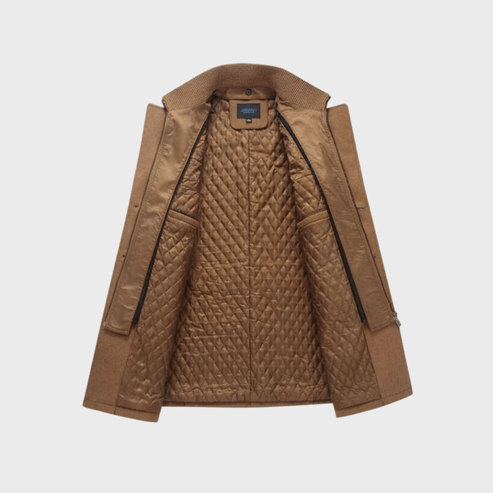Sabron - Quilted Wool Coat With Zip Front